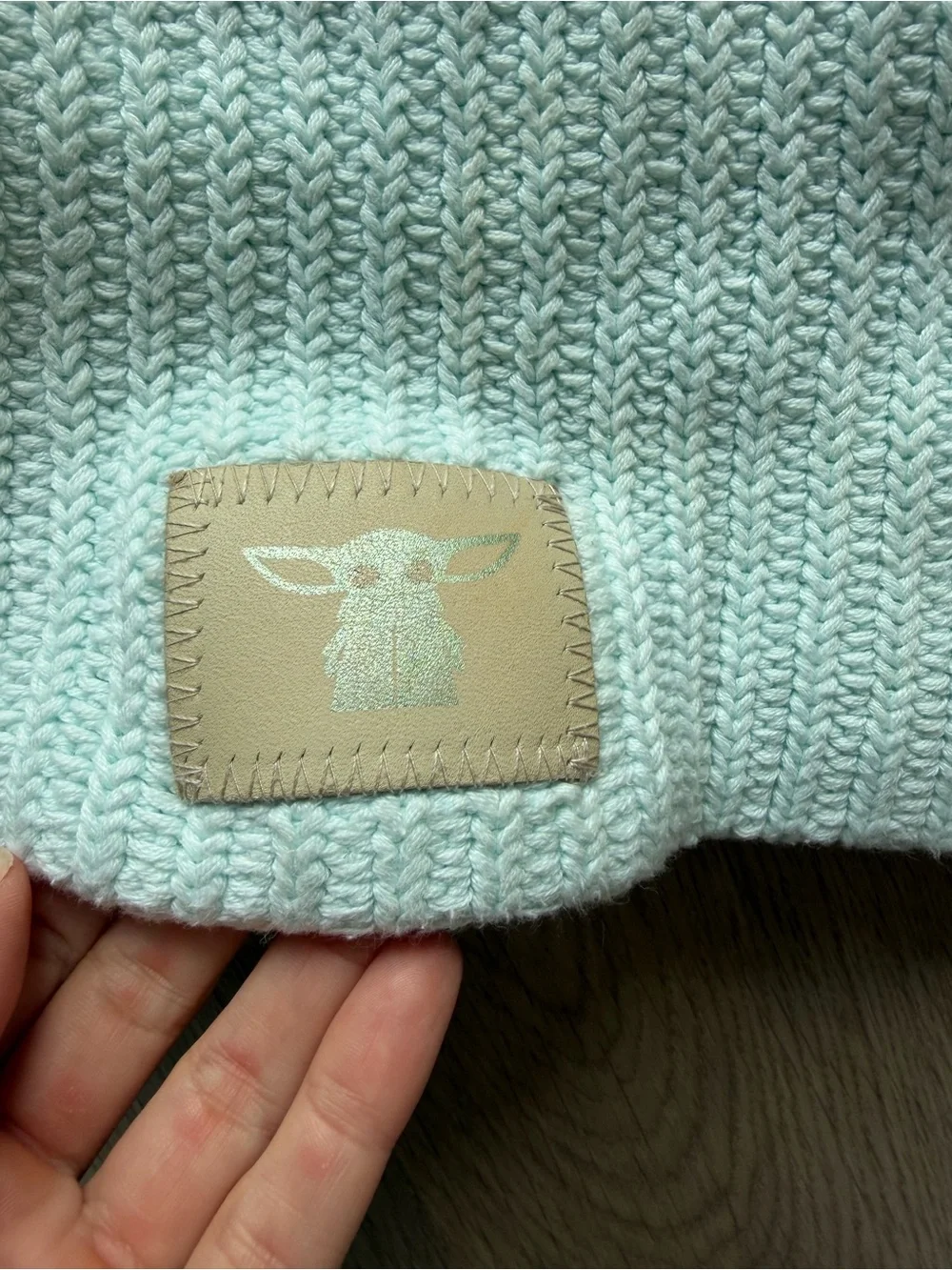LOVE YOUR MELON Baby Yoda/Grogu Patch Knit Beanie